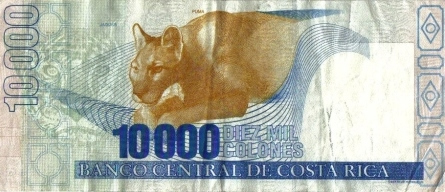 Billete de 10.000 colones de Costa Rica
