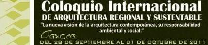 Cartel del Cololquio Intl.Arq. Regional Sustentable